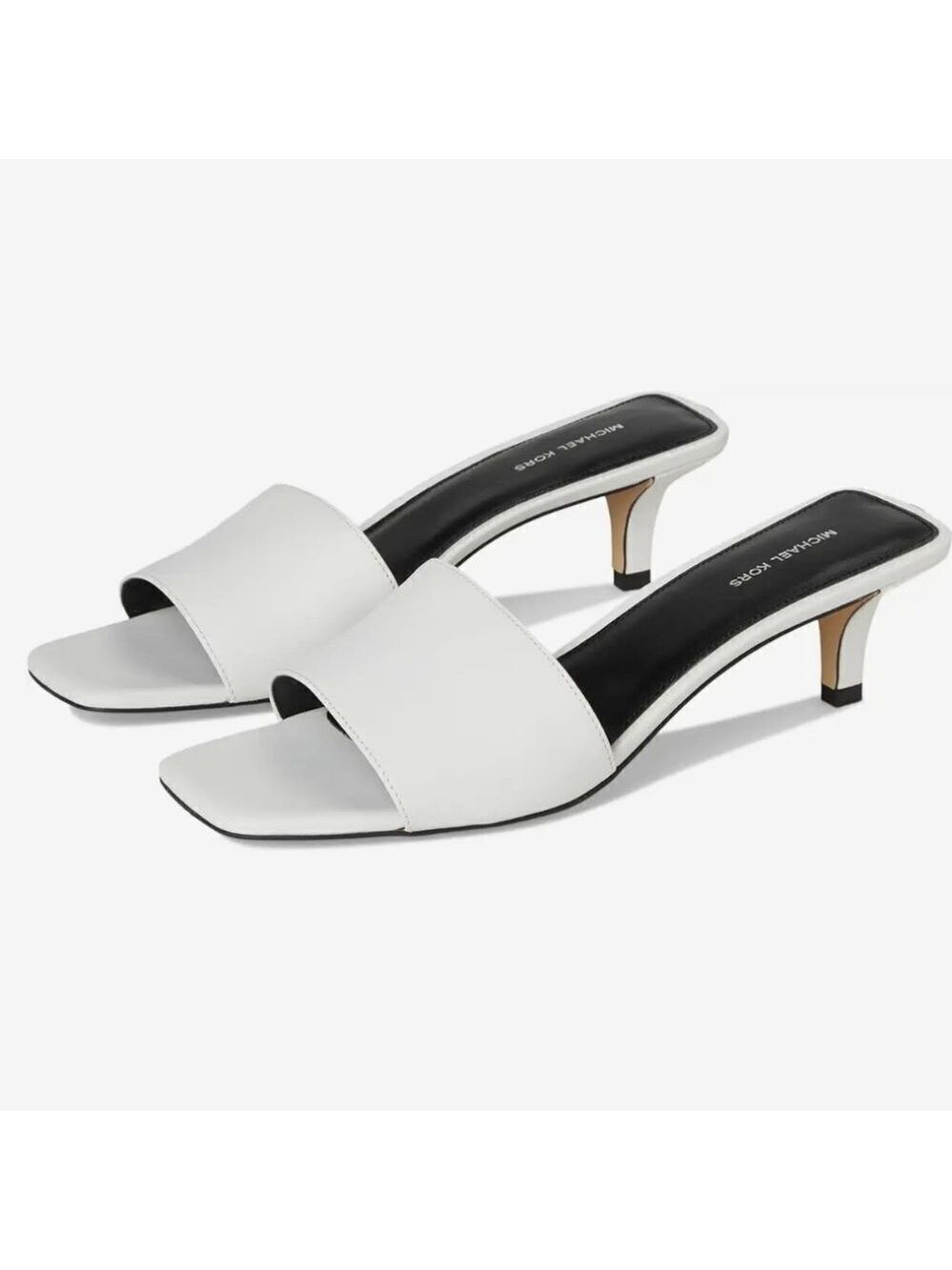 NIB Micheal Micheal Kors Merriam Kitten Sandal White Sz 8